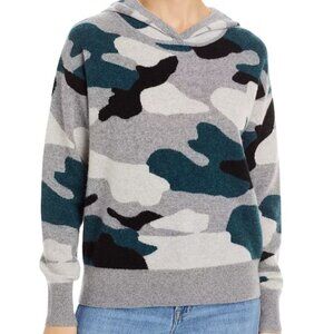 C by Bloomingdale's 100% Cashmere Camo Cashmere Hoodie - 100% Exclusive Size S